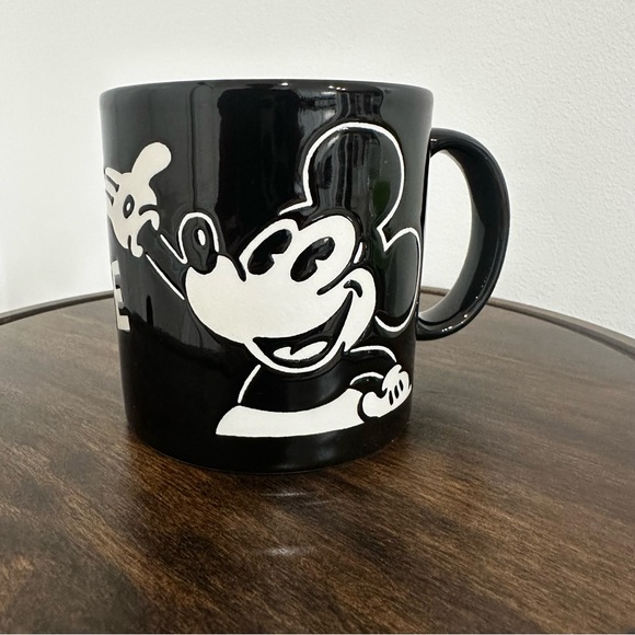 Disney Other - Vintage Mickey Mouse Black & White 3D Relief Mug - Made in Japan - With Box